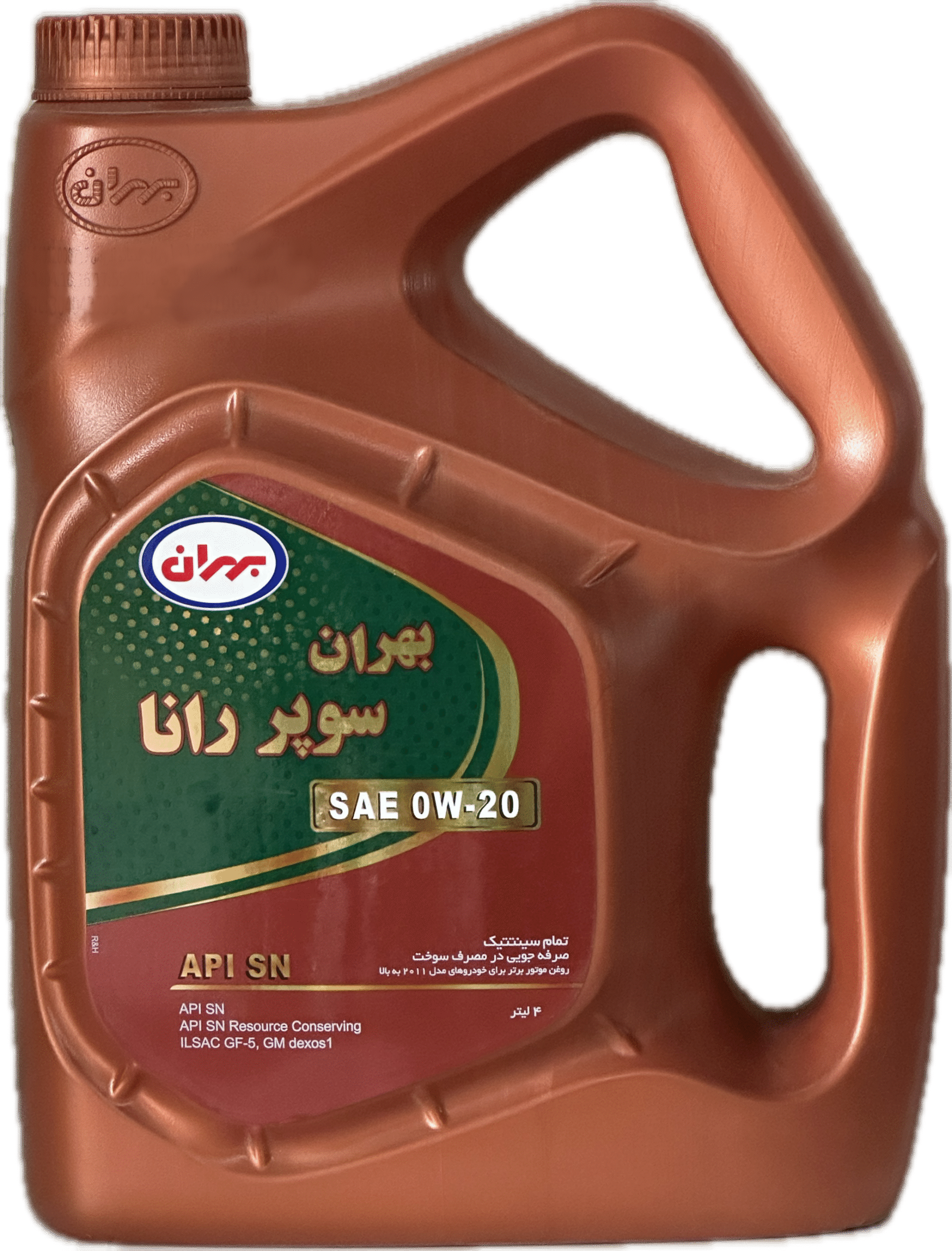 روغن موتور بهران سوپر رانا SN-0W20 چهار ليتري